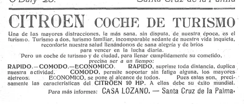 Publicidad Santa Cruz de La Palma.